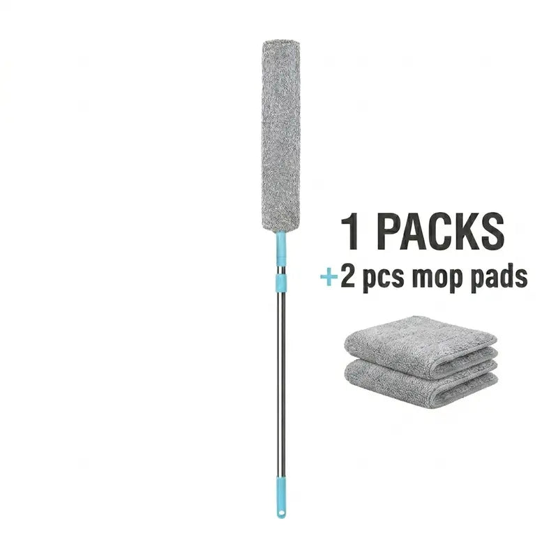 Ultra-Flat Bendable Microfiber Dust Wand For Deep Gap Cleaning