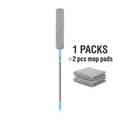 Ultra-Flat Bendable Microfiber Dust Wand For Deep Gap Cleaning