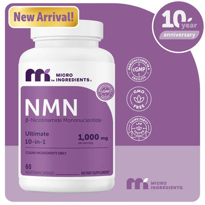Ultimate NMN 1000mg Complex for Cellular Energy & Youthful Vitality
