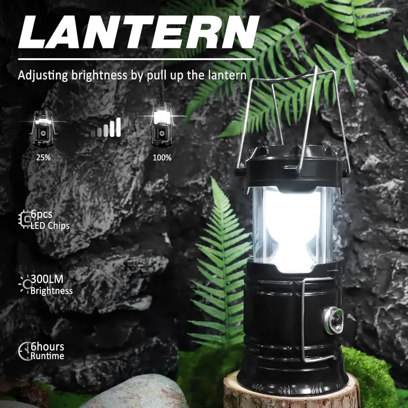 Ultra-Bright Collapsible Solar Camping Lantern & Power Bank