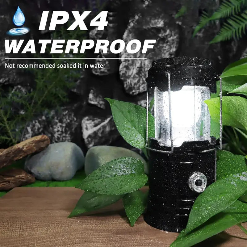 Ultra-Bright Collapsible Solar Camping Lantern & Power Bank