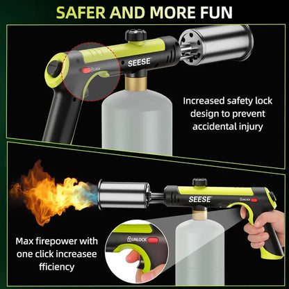 Ultra-Powerful High-Heat Torch Gun for Cooking, BBQ & Fire Starting