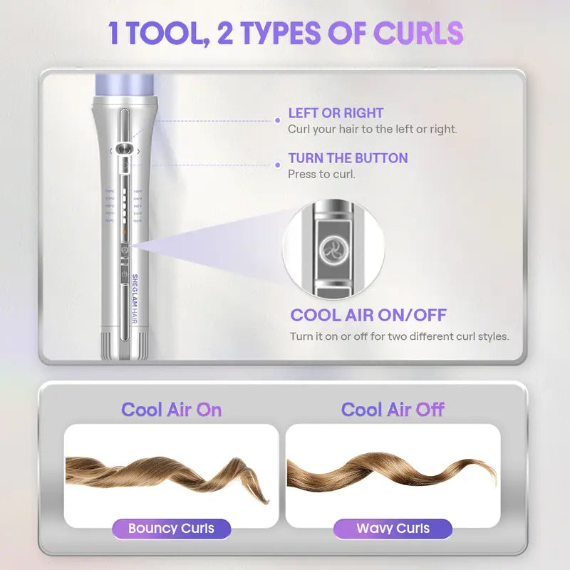360° Airflow Styler Pro: Effortless Auto-Rotating Straightener & Curler for All-Day Hold